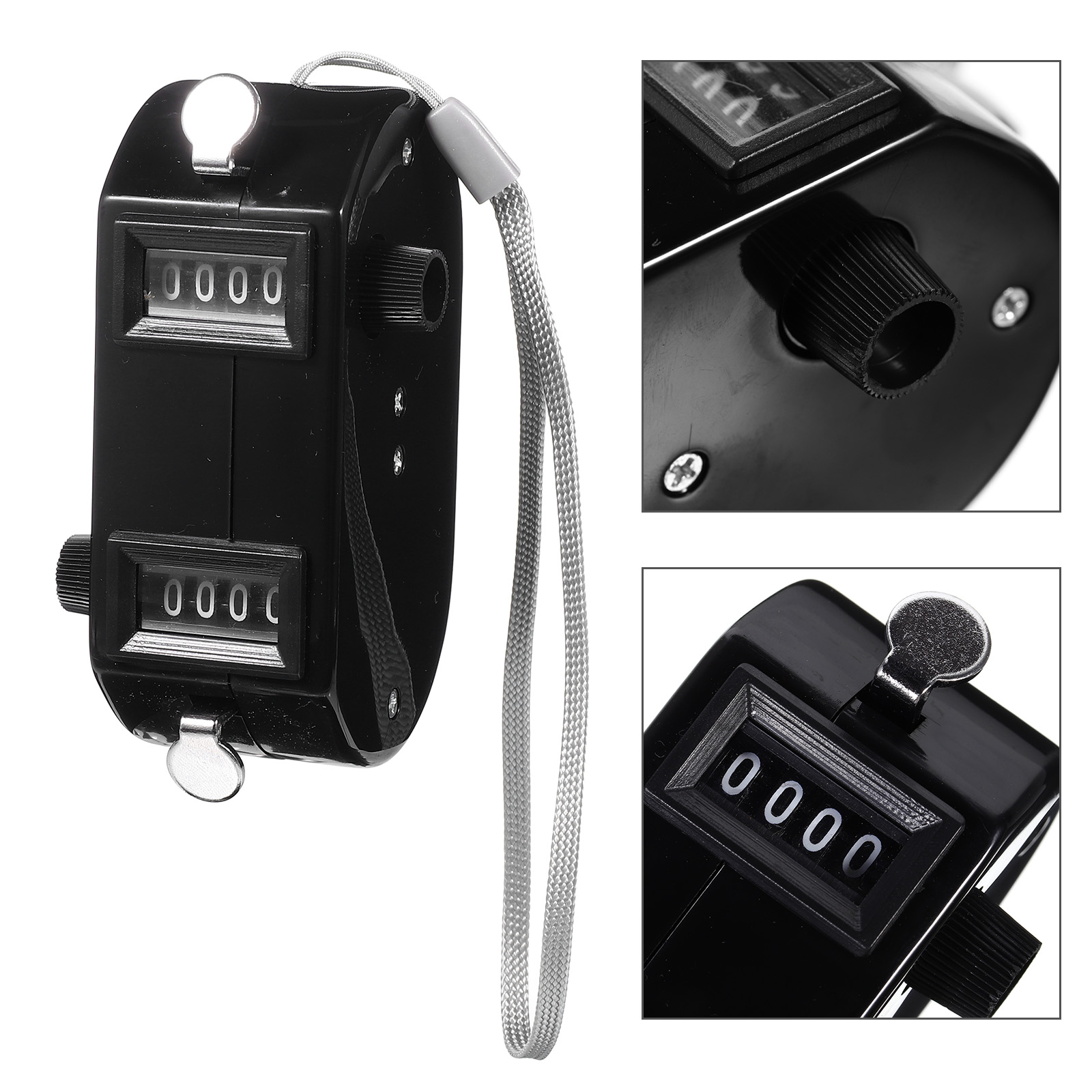 Bidirectional Counter Tally Clicker Hand Golf Score Keeper Baseball Pitch Visitor Mechanical Portable Small Clear