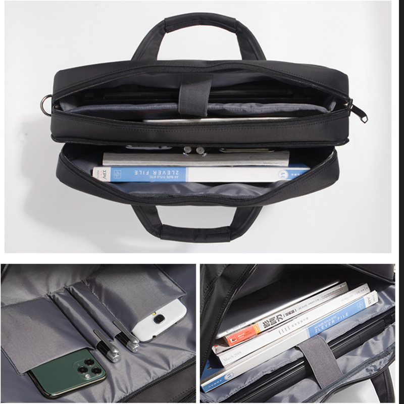 Maßgeschneiderte Herrenhandtasche mit aufgedrucktem Logo und Namen 15,6-Zoll-Business-Aktentasche, wasserdichte Damen-Laptoptasche aus Nylon
