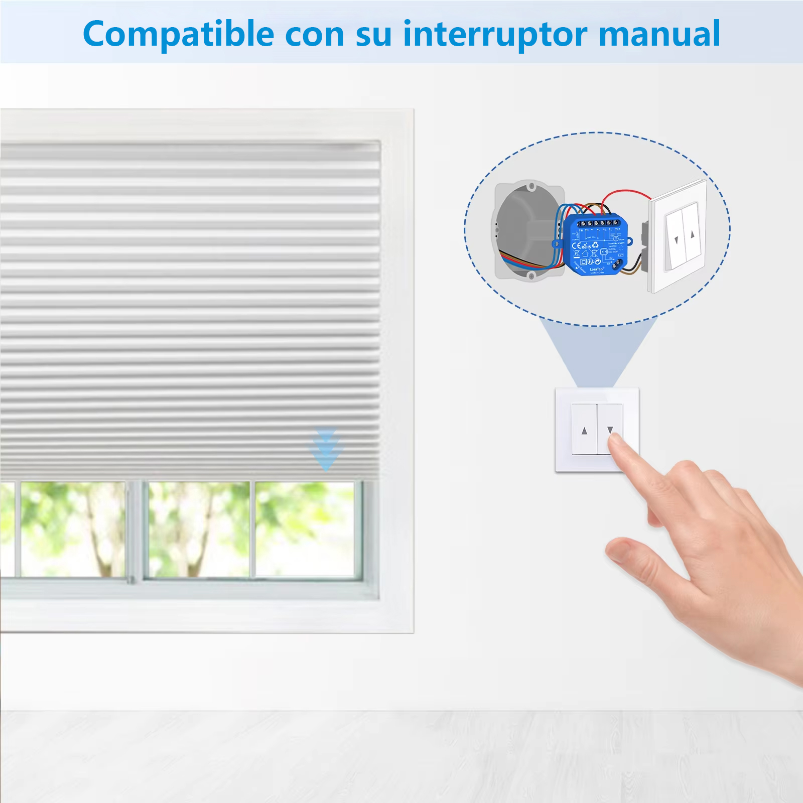 LoraTap Tuya persiana enrollable inteligente interruptor de persiana Motor Tubular porcentaje Control remoto por voz por Google Home Alexa