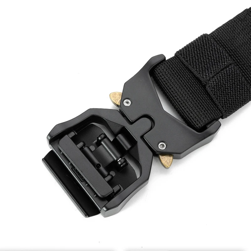 Nouvelle ceinture tactique boucle en métal ceinture à dégagement rapide outillage décontracté ceinture d'entraînement ceinture de pantalon pour hommes