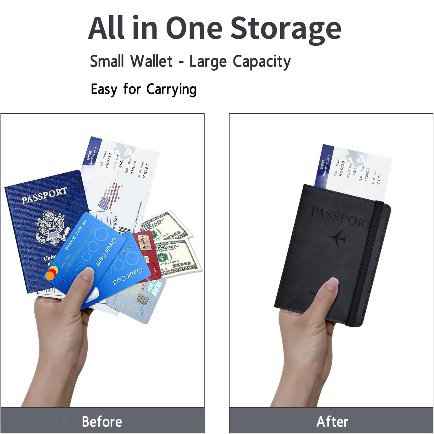 Porta-passaporte carteira capa de viagem essencial rfid bloqueio caso de cartão de couro acessórios de viagem internacional para mulher/homem
