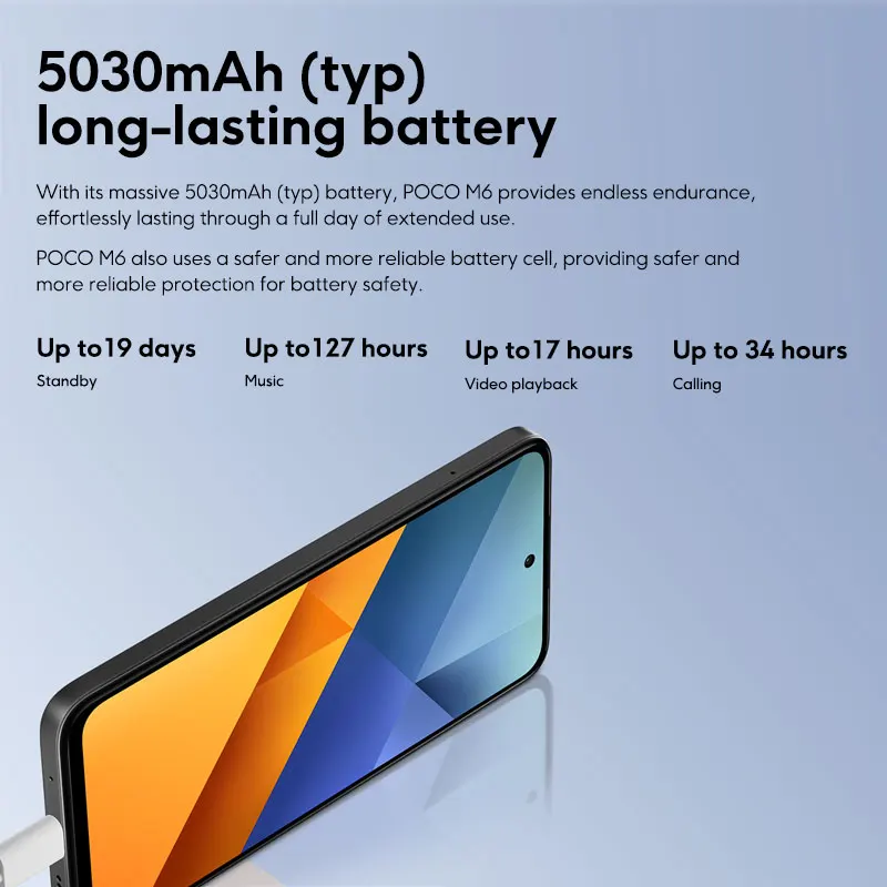 POCO M6 Smartphone versión Global NFC Helio G91 Ultra 108MP cámara principal 33W carga rápida 5030mAh batería 6,79 "90Hz pantalla