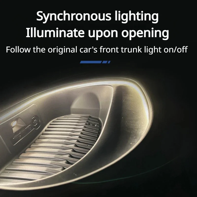 Tira de luces de maletero para Tesla Model 3 3 + lámpara LED de ambiente iluminación Frunk 3500K 8000K nuevo Model3 Highland 2024 accesorios de coche