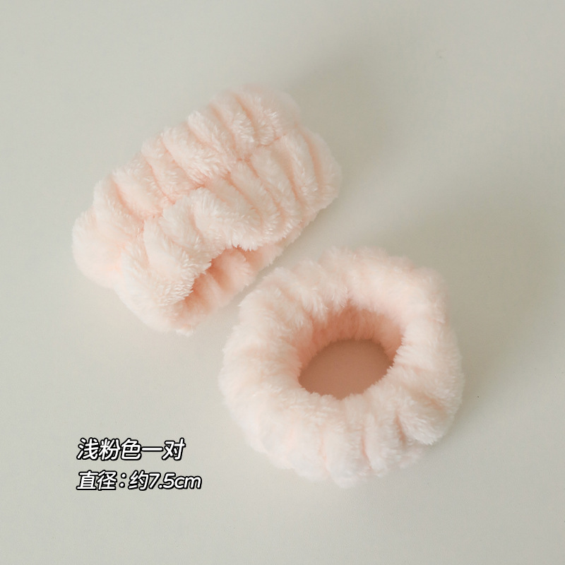 Faixa de lavagem de pulso de microfibra toalha de lavagem de pulso banda scrunchies para lavar o rosto absorvente faixa de suor de pulso para mulher bandana