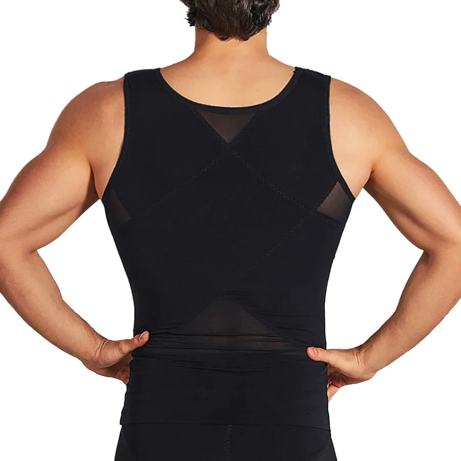 Männer Kompression Weste Abnehmen Unterhemd Body Shaper Brust Kompression Bauch-steuer Tank Tops Shapewear Gym Fitness Unterwäsche