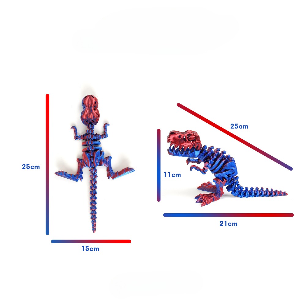 25/15cm tiranossauro rex esqueleto ornamento colecionável presentes articulados móveis decoração de mesa dinossauro