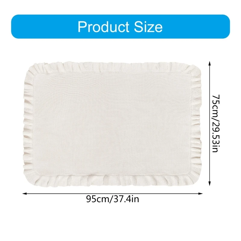 Trẻ Sơ Sinh Thu Đông Chăn Cotton Dệt Kim Ren Swaddles Chăn Ngủ QX2D