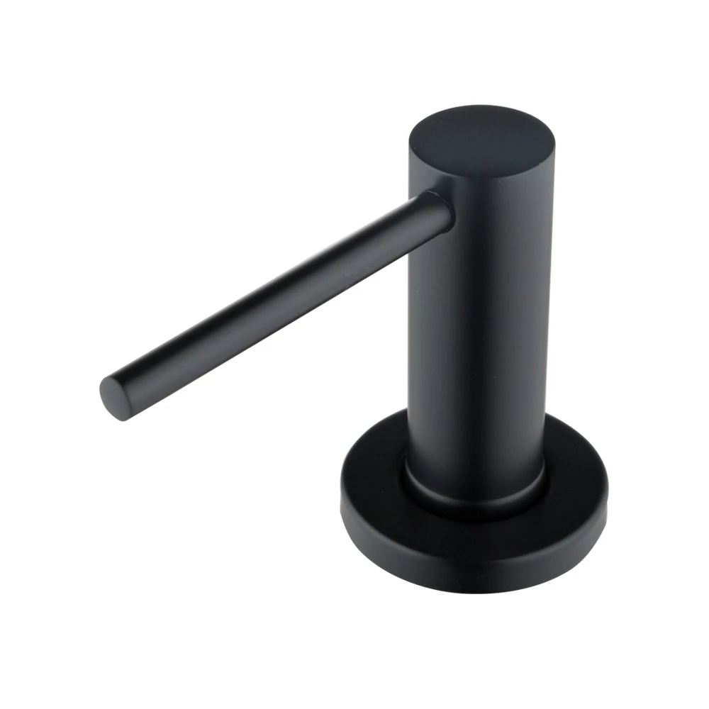 Dispensador de loción para fregadero de cocina, botella de jabón líquido de diseño incorporado con cabezal de acero inoxidable, dispensador de jabón detergente con prensa manual