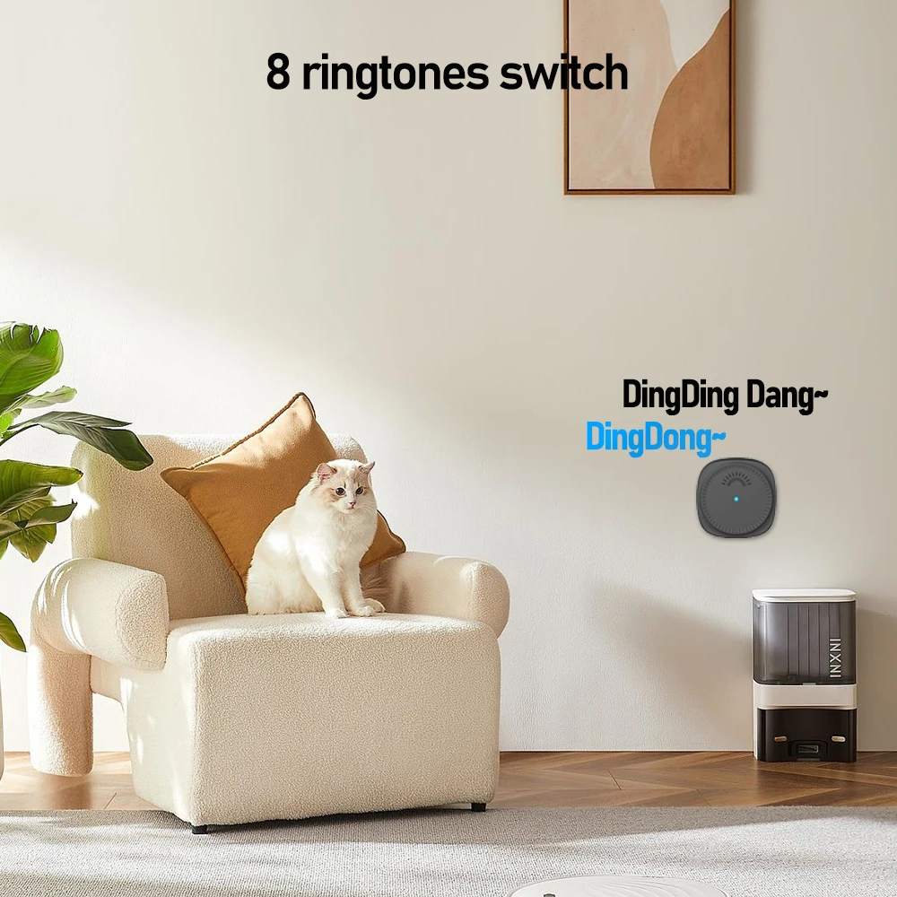 Wireless USB Chime สําหรับ AC Doorbell 150 เมตรระยะทาง 8 เพลง 3 ระดับเล่ม Visual Doorbell อุปกรณ์เสริม