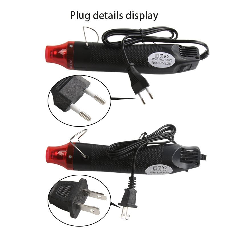 220/110V Hot Air Gun DIY Tool Heat Electric Power Tool Mini Soldering Temperature Crafts Blower with Supporting Seat Shrink