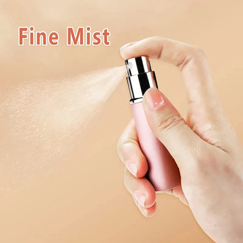 리필식 휴대용 미니 향수 무화기, 스프레이 병 4 개, 깔때기 2 개, 디스펜싱 셰니건 2 개, 액세서리 4 개, 5ml