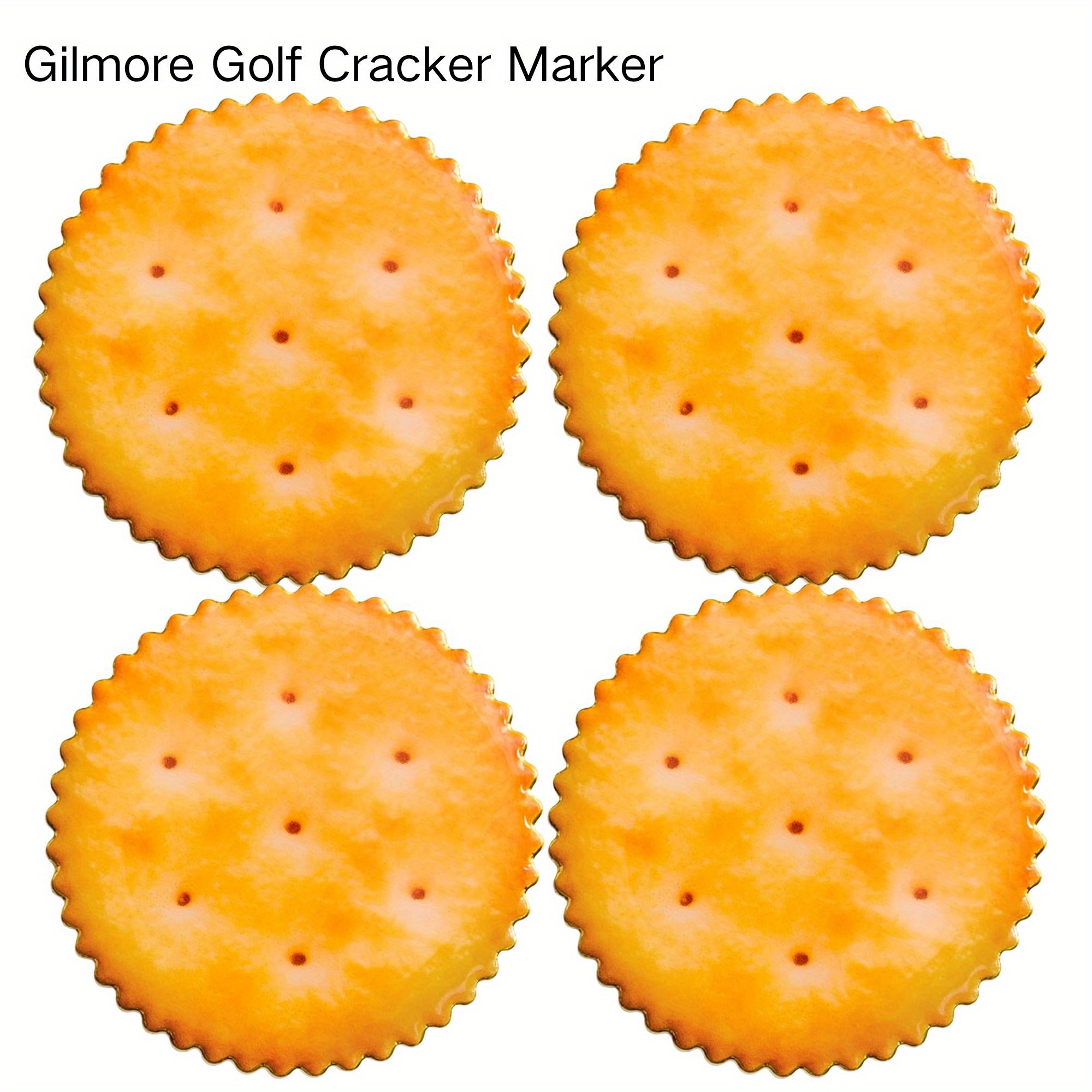 Paquete de 4 marcadores de pelota de golf Gilmore Cracker, accesorios de golf premium y regalos divertidos de golf para hombres, mujeres, golfistas, padre