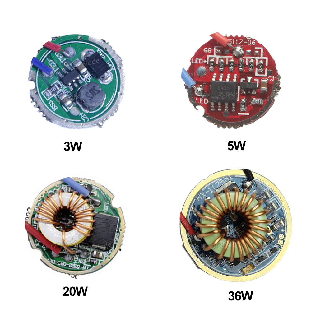 LED 3W 10W 20W 36W XPE T6 XLM2 XHP50/70/90 Cold White Beads Torch Flashlight Current Driver DC3.7V 5V12V 17mm 20mm 22mm 1/5 Mode