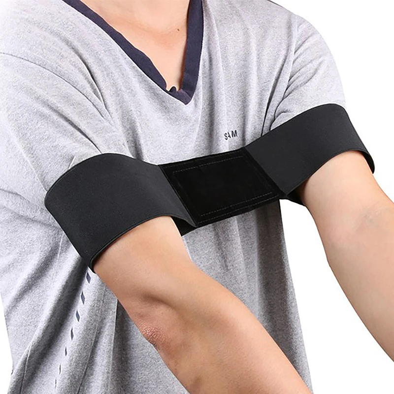 Guía de práctica creativa negra para ejercicios de Swing de Golf, Ayuda de entrenamiento para Golf al aire libre, banda correctora para el brazo