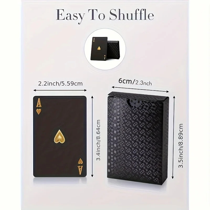 Black Gold Waterproof Playing Cards Multi-Holiday Gift Box Game Collection Set