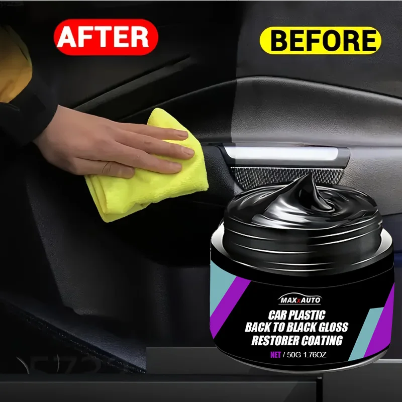 Cera pulidora Universal para reparación de cuero y plástico de coche, crema de reacondicionamiento de interiores automotrices para el cuidado del cuero/plástico/goma
