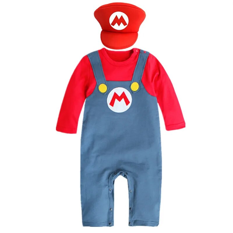 Baby Boy Anime con cappuccio Brothers Body autunno e inverno Sezione sottile in pile a maniche lunghe Body per feste Costume da vacanza Rosso