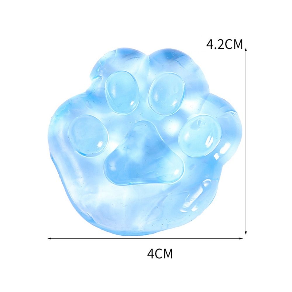 Kawaii Cat Claw Squeeze Toys Cartoon Anti Stress Sensory Fidgets Toy Simulation Transparent Cat Foot Squishy Unique Adults Gifts