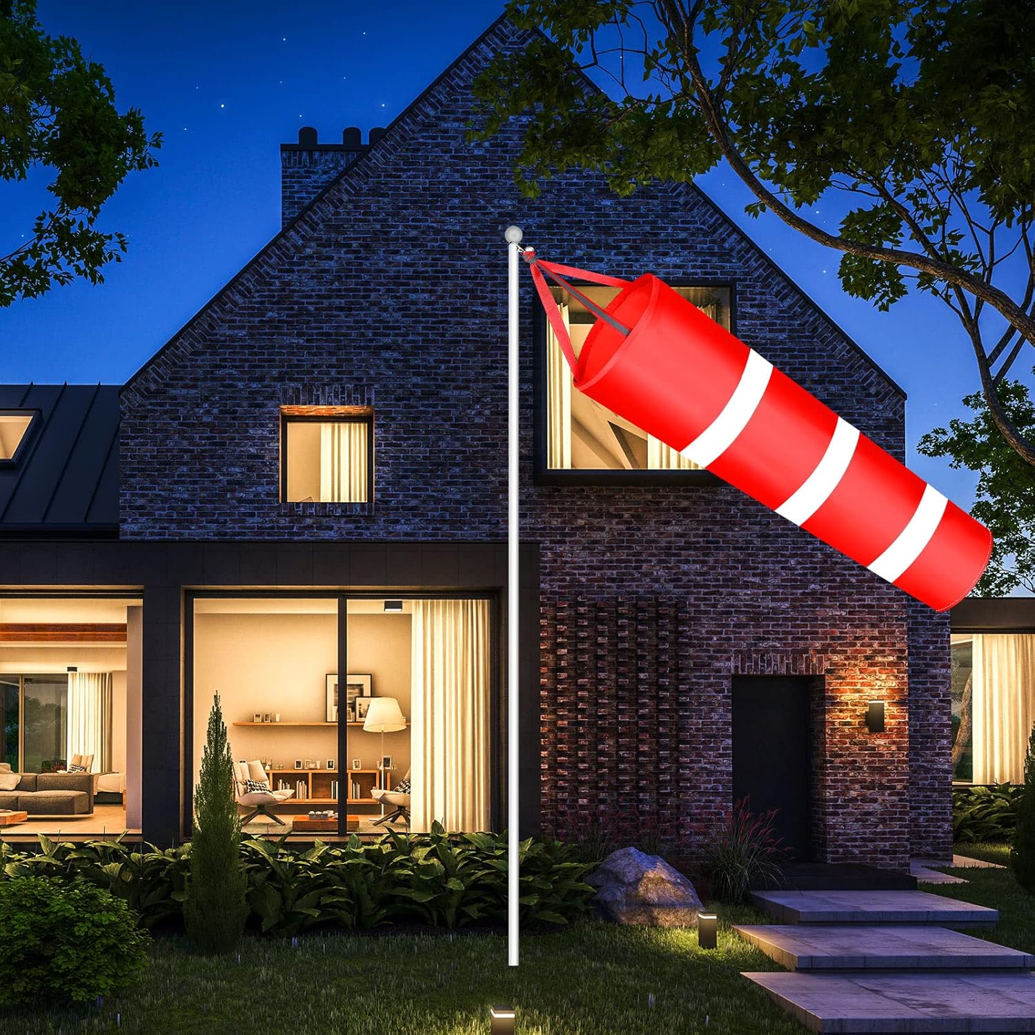 60/80/100 センチメートル吹き流し屋外風向測定反射ベルトリップストップ天気計空港航空ガーデンファーム