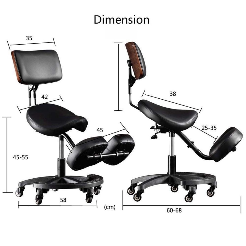 Sgabello da sella ergonomico per ufficio sedia in ginocchio con supporto per la schiena sedia in ginocchio regolabile per impieghi gravosi per Dental Saloon Spa