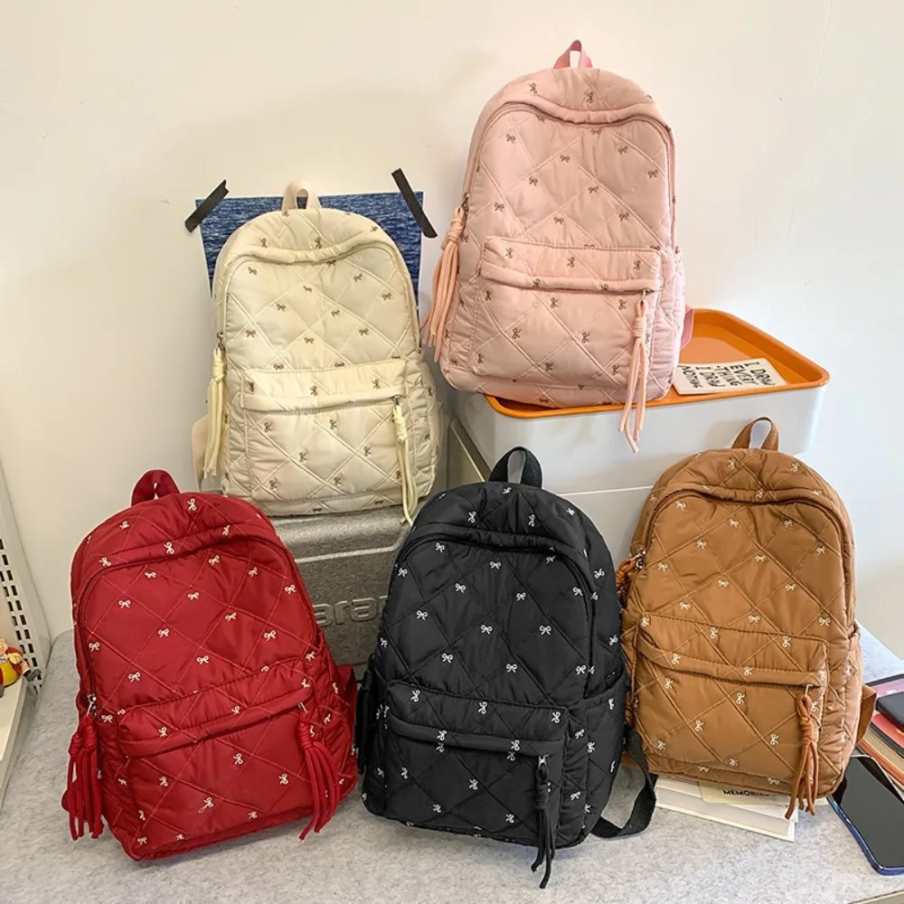 Nuovo zaino da scuola per bambini di grande capacità Zaino leggero per studenti con fiocco Borse da scuola per ragazzi e ragazze