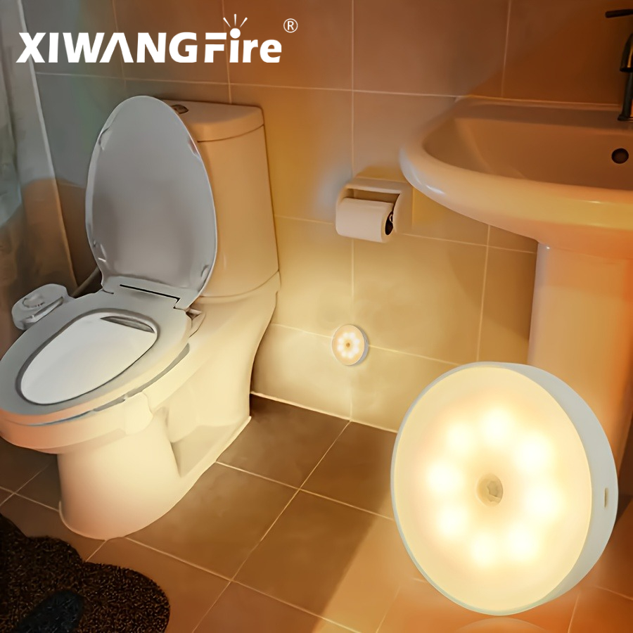 USB Charging Smart Sensor Lamp LED Human Body Induction Night Light Bedside Bedroom Home Corridor Lighting 8 LEDs Mini Wall Lamp