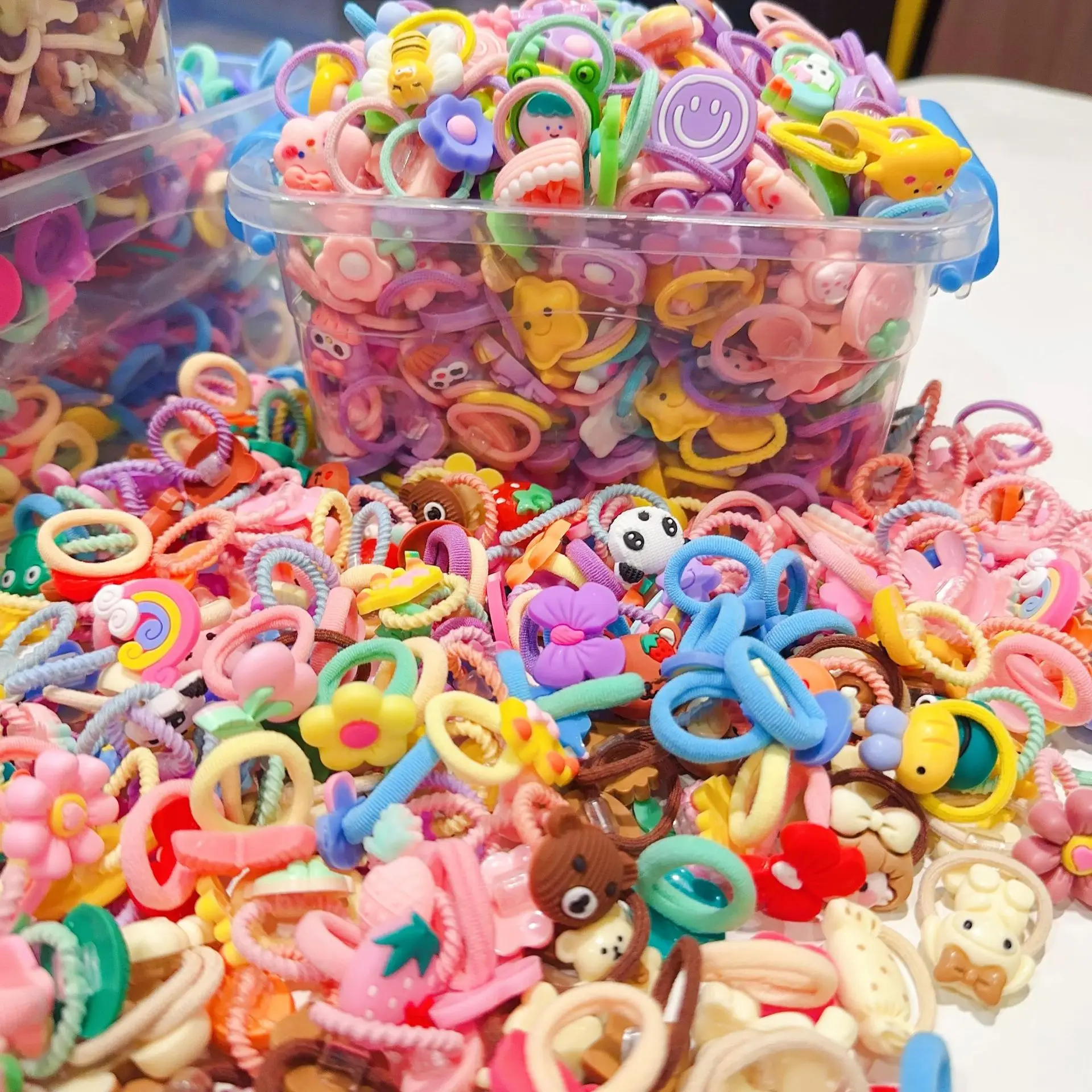 50/40/30 peças de elásticos fofos para crianças não prejudicarão pelos com boa elasticidade. Tiaras para bebês e meninas fofas