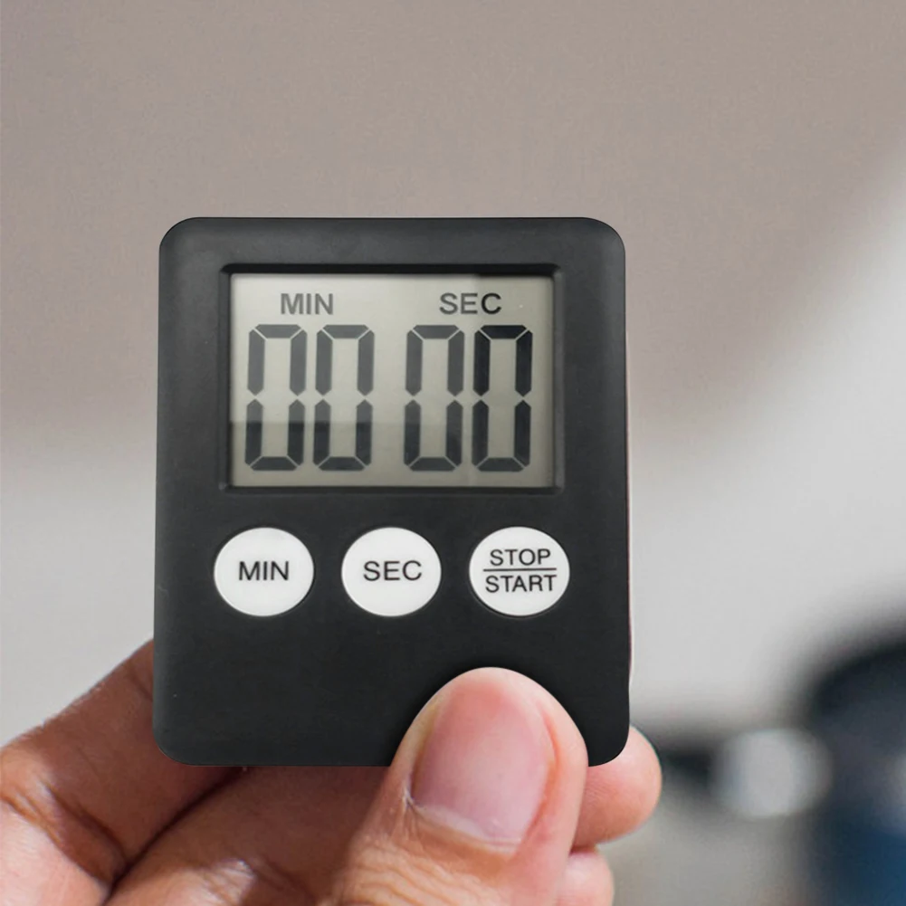 10-1PC Mini Electronic Timer Stopwatch LCD Display for Sports Exercise Baking Cooking Digital Timer Multi-Function Kitchen Timer