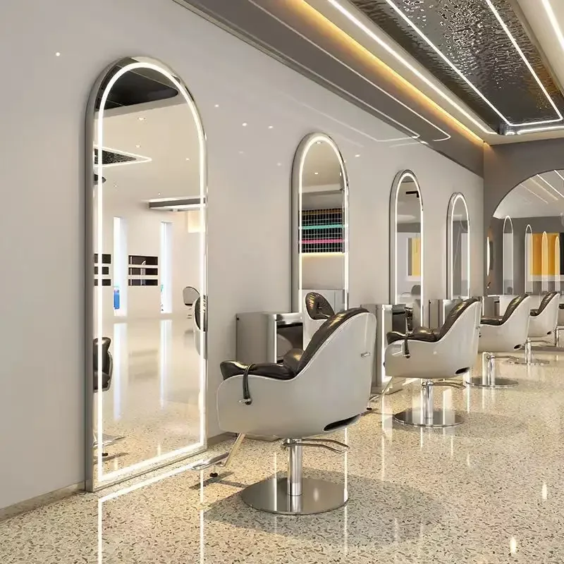 Nova barbearia salão de cabeleireiro espelho especial montado na parede salão perm e tintura espelho de cabelo