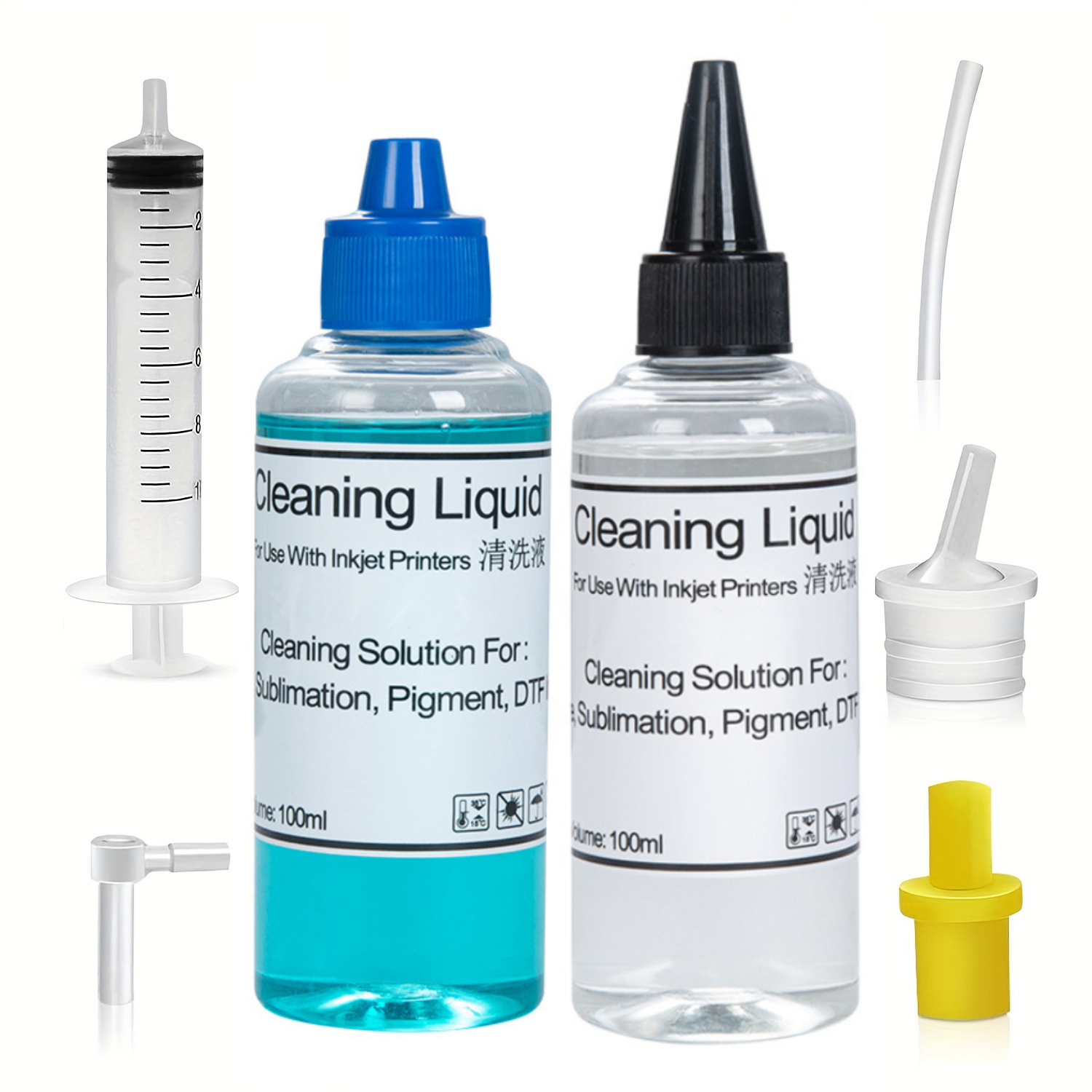 100 ml Tintenstrahldruckerkopf-Reinigungsset, kompatibel mit Epson HP Brother Canon Düse und Druckkopfreiniger für Drucker
