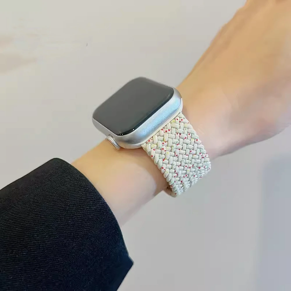 Band For Apple watch Series 10 46mm 42mm 9 7 8 5 SE 6 44mm 45mm 40mm 38 41mm Ultra 49mm bracelet correa Braided Solo Loop Strap