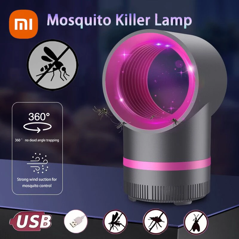 Xiaomi-Lámpara antimosquitos para el hogar, mata mosquitos para dormitorio, enchufe USB, para acampar al aire libre, portátil, silenciosa, antimosquitos