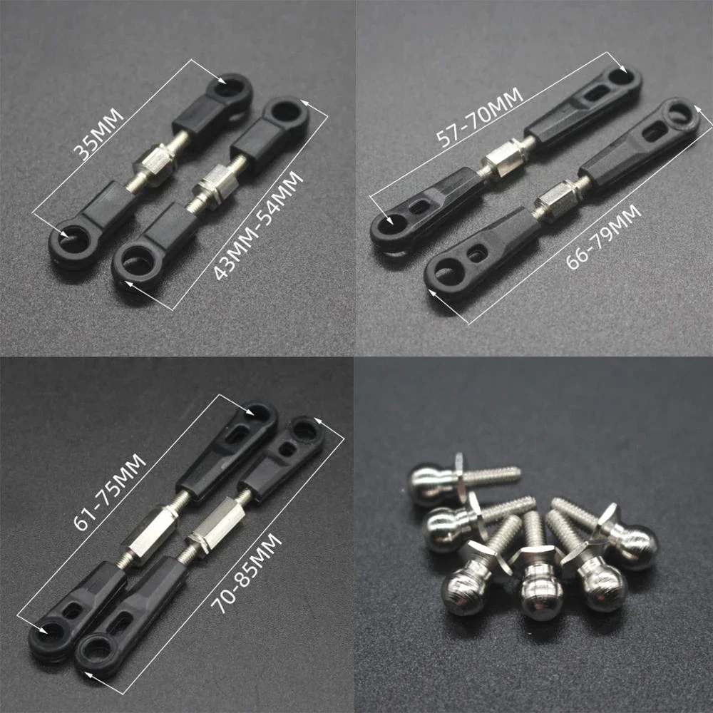 HSP 02012 06016 08042 Phía Trước Phía Sau Các Mối Liên Kết Servo Liên Kết/02038 Bóng Đầu Vít Cho 1/10 RC Xe Buggy Xe Tải ngoài Khơi Đường Xe Bánh Xích