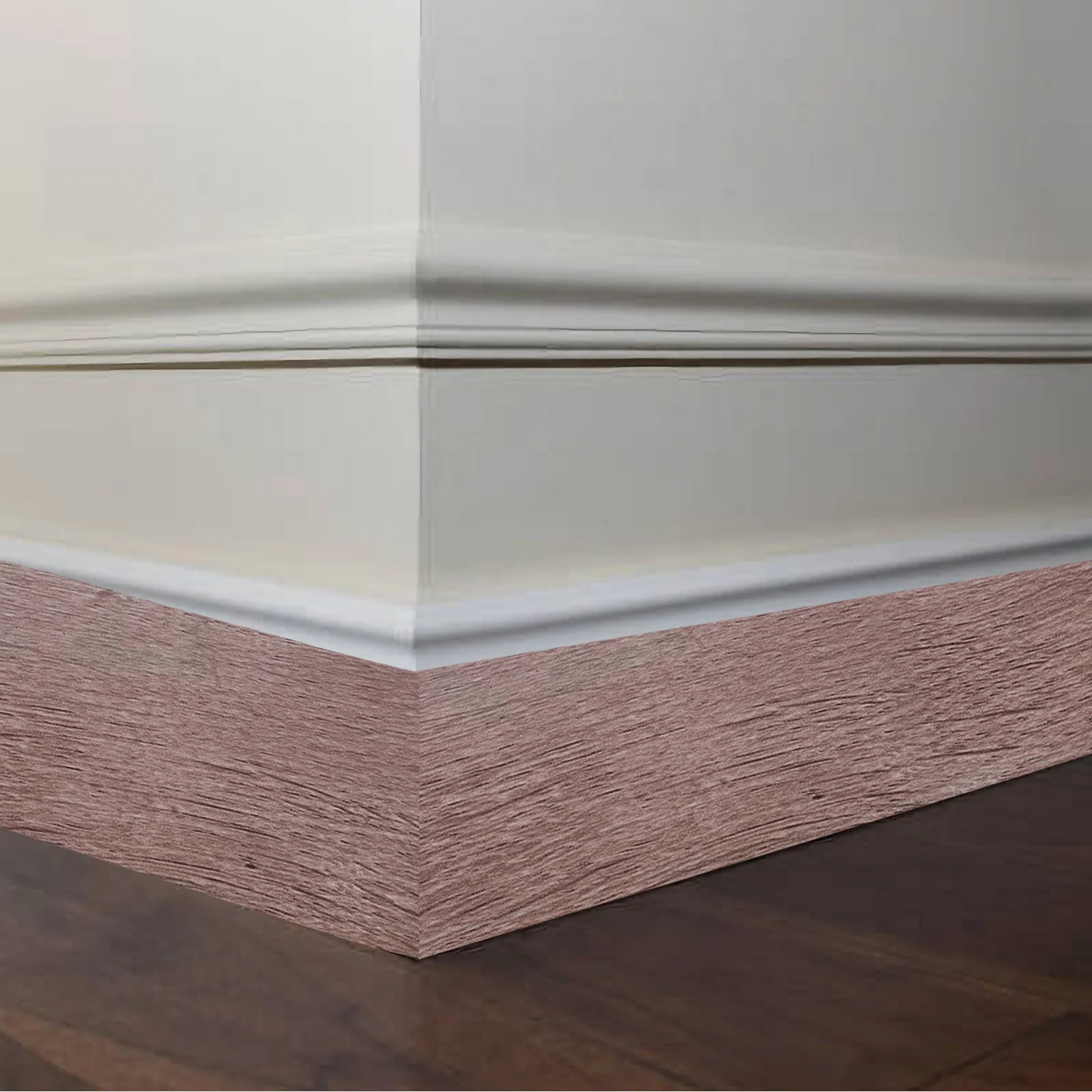 1 rollo de tablero de rodapié adhesivo de grano de madera, moldura Flexible, palo de cáscara, decoración de pared, pegatina de moldura de suelo