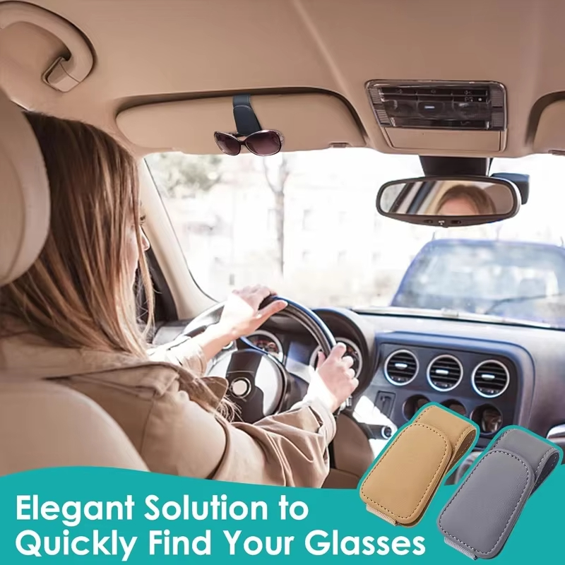 Universal Auto Auto Sonnenblende Gläser Box Sonnenbrille Clip Karte Ticket Halter Stehen Verschluss Stift Fall Brillen Auto Zubehör