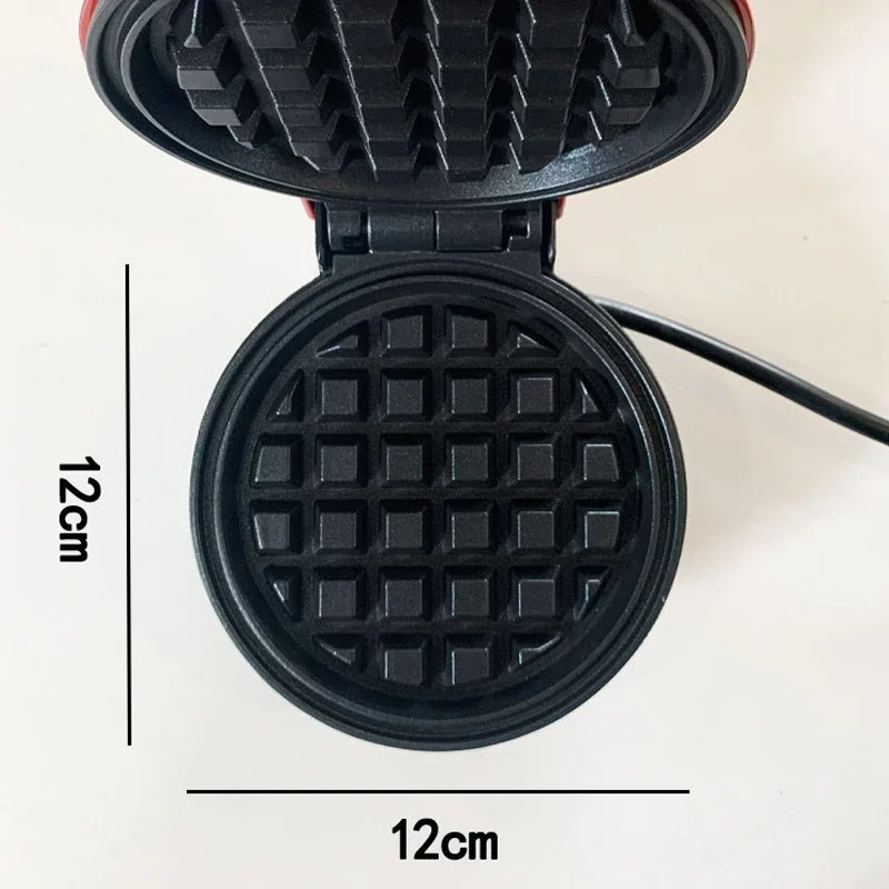 Mini Electric Waffles Maker Bubble Egg Cake Oven Eggette Machine Love Heart Shaped Double-Sided Heating Breakfast Waffle Molds