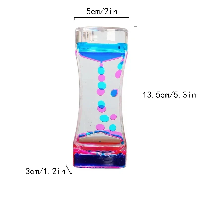 Liquid Motion Bubbler Timer Pack of สีสันนาฬิกาทราย Liquid Bubbler Fidget Sensory ความวิตกกังวลออทิสติกเด็กกิจกรรม Calm Relax