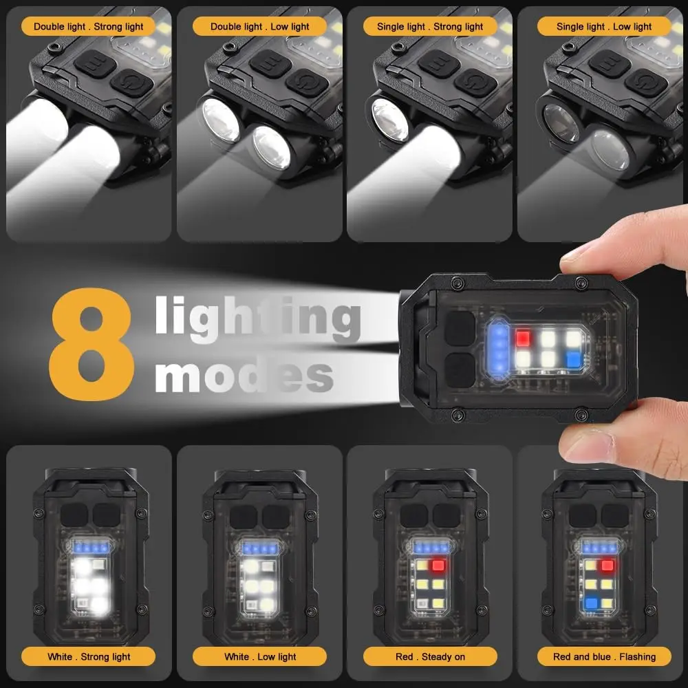 XIWANGFIRE Superhelle Taschenlampe, LED, multifunktional, Linterna, magnetisch, COB, EDC, Mini-Schlüsselanhänger, wiederaufladbar