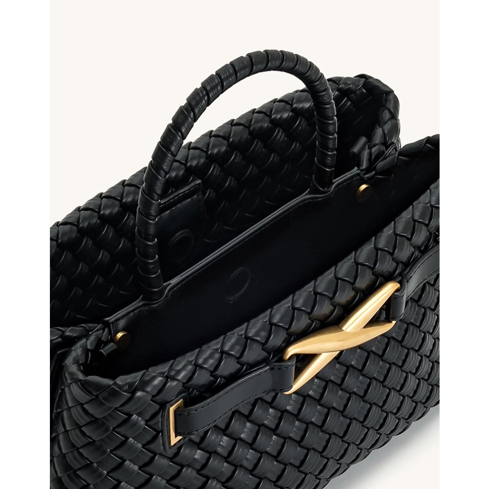 JW PEI tecido bolsa Elora elegante versátil 2025 primavera novo estilo high-end