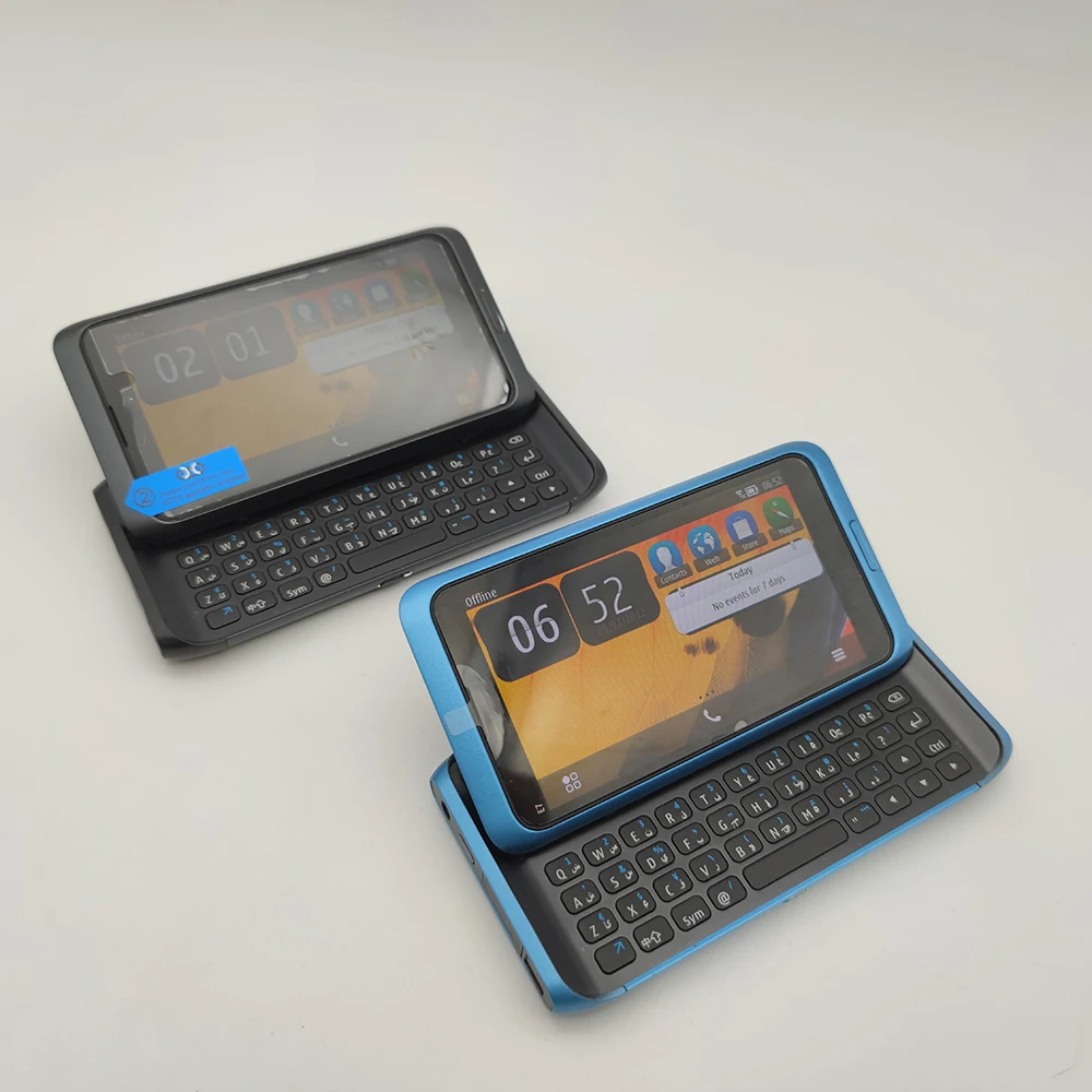 Original E7 E7-00 3G WIFI Bluetooth FM 8MP 16GB ROM Camera CellPhone Russian Arabic Hebrew Keyboard Made in Finland Unlocked