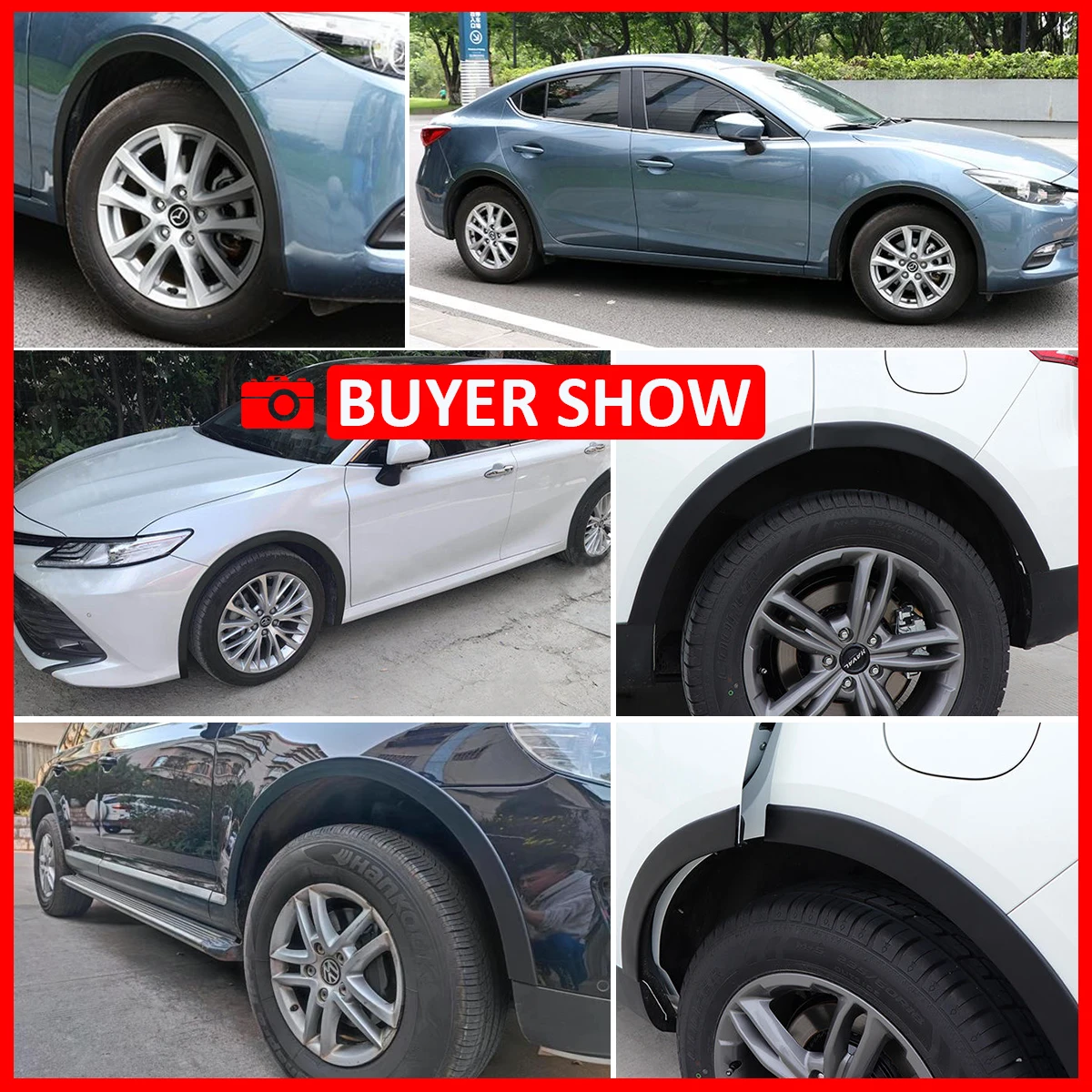 Car Fender Flares Wheel Arch Guard Trim Moulding Strip Eyebrow Lip Anti Scratch Mudflaps Universal Rubber Seal Protector Styling