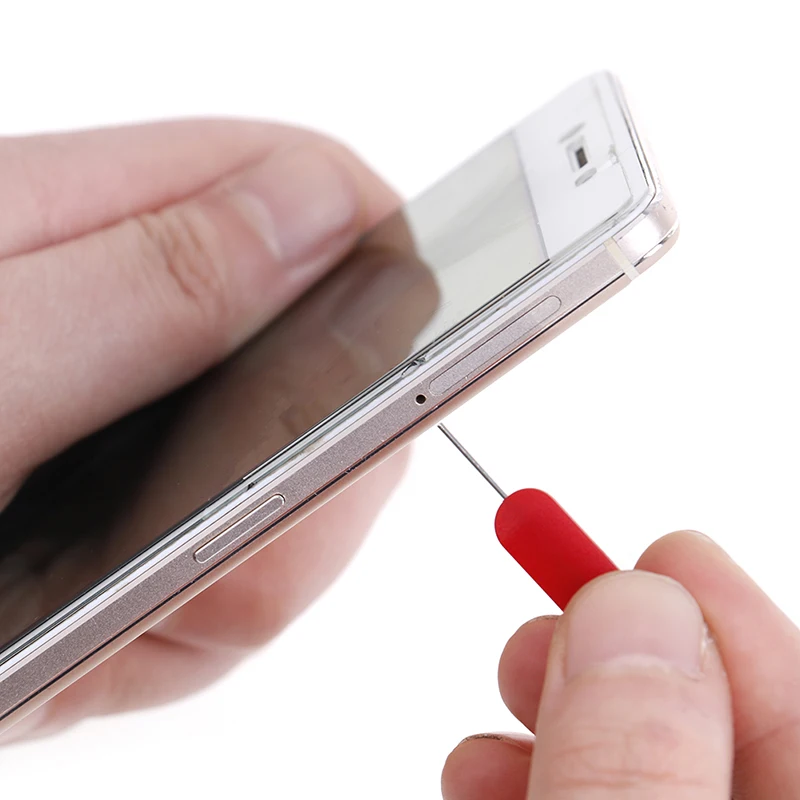 10PCS Anti-Lost Sim Card Eject Pin Needle with Storage Case For Universal Mobile Phone Ejector Tray Opener Keyring
