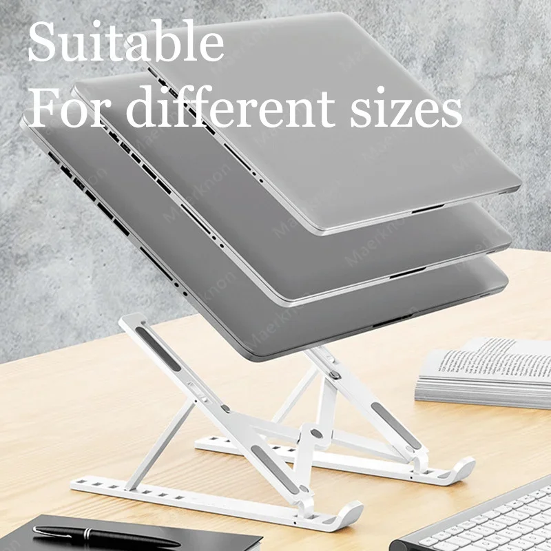 Soporte plegable portátil para monitor de ordenador, soporte ajustable para ordenador portátil, adecuado para accesorios de base para tableta de tamaño pequeño