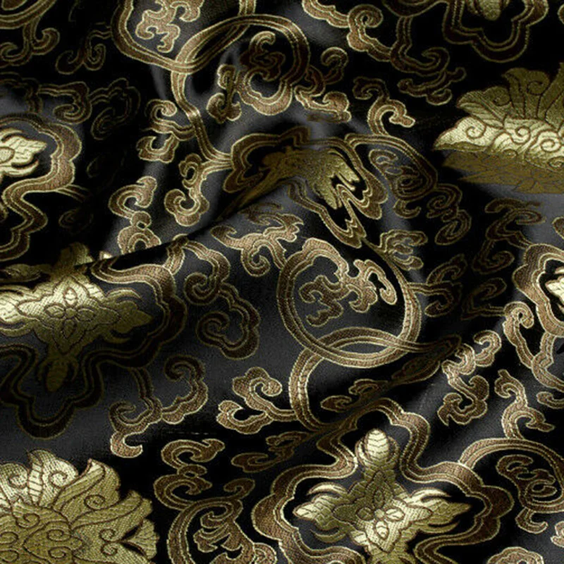Ткань из парчовой ткани с богатыми цветами, 50x90 см