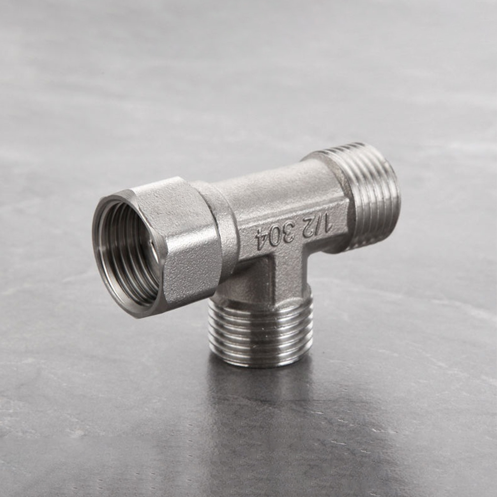 トイレダイバーターバルブ銅 T アダプター G1/2 "T バルブバスビデスプレーシャワー継手 4 点銅三方水道管