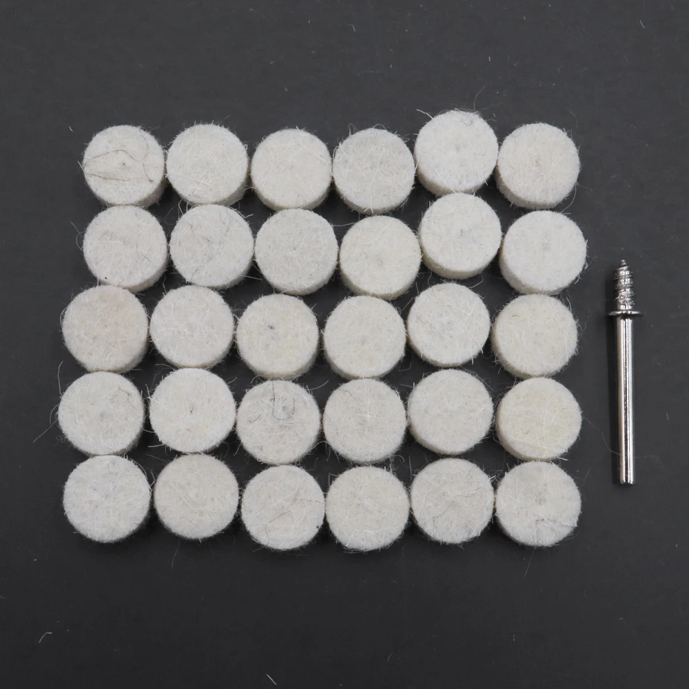 Wool Felt Polishing Buffing Round Wheel Grinding Pad Shank for Dremel Rotary Tool Accessories Polishing Buffing Wheel