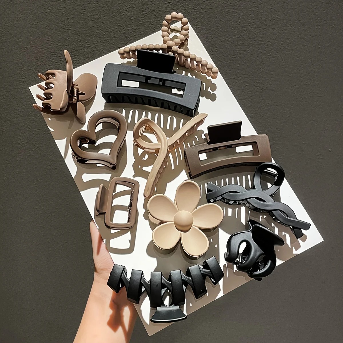 11 stuks dames high-end matte haai clip set achterhoofd haaraccessoires elegante kappers hoofddeksels