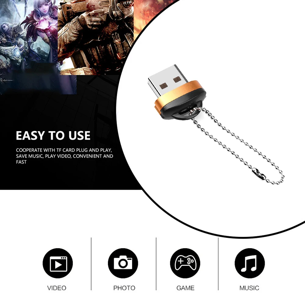 Lector de tarjetas USB 2,0 a tarjeta de memoria SD TF adaptador de unidad Flash USB C lector de tarjetas inteligente de 2TB para accesorios de ordenador portátil Macbook
