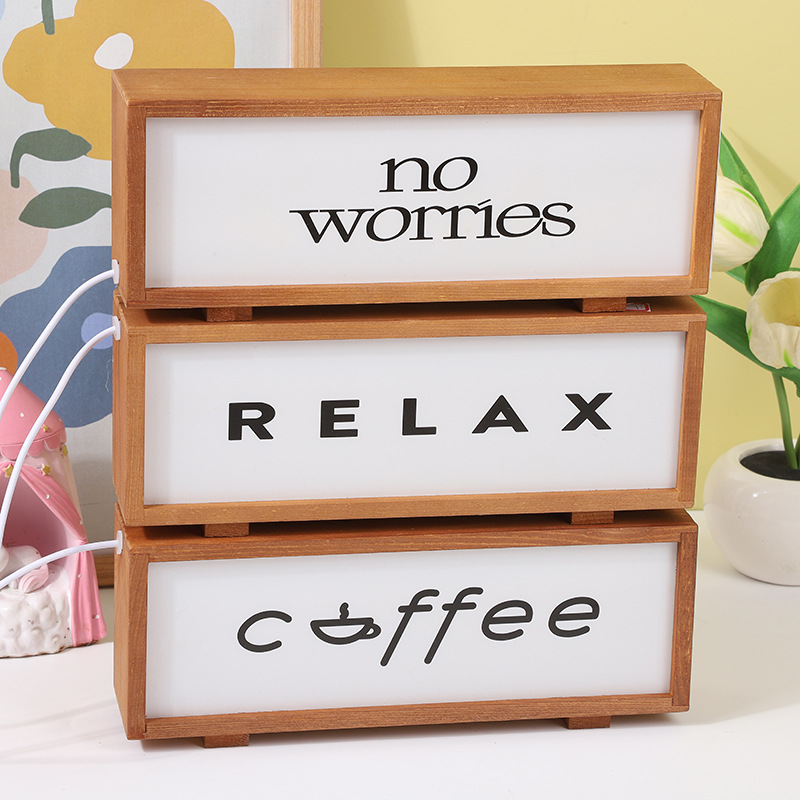 Holz Acryl Nachtlicht Schlafzimmer Nachttischlampe Home Dekoration Atmosphäre Geschenk