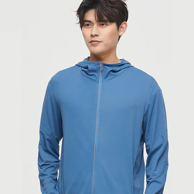 Sun Protection Long-Sleeved Men's And Women's Sunshade Light And Breathable Beach Clothing Ice Silk Quick-Drying
